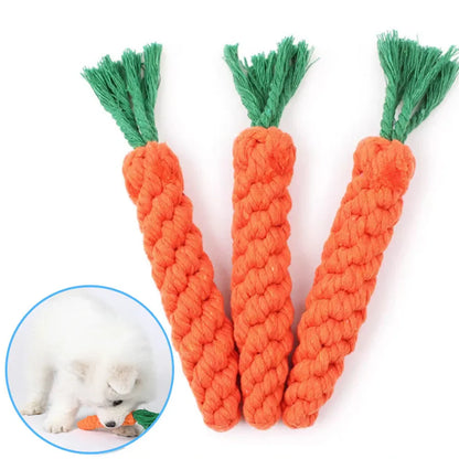 Carrot Dog Bite Rope – Chew & Teeth Cleaning Toy