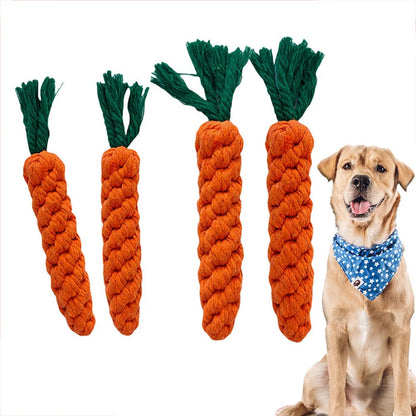 Carrot Dog Bite Rope – Chew & Teeth Cleaning Toy