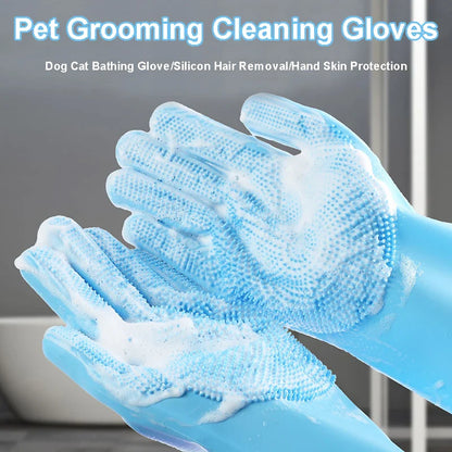 Pet Grooming Silicone Gloves – Hair Removal