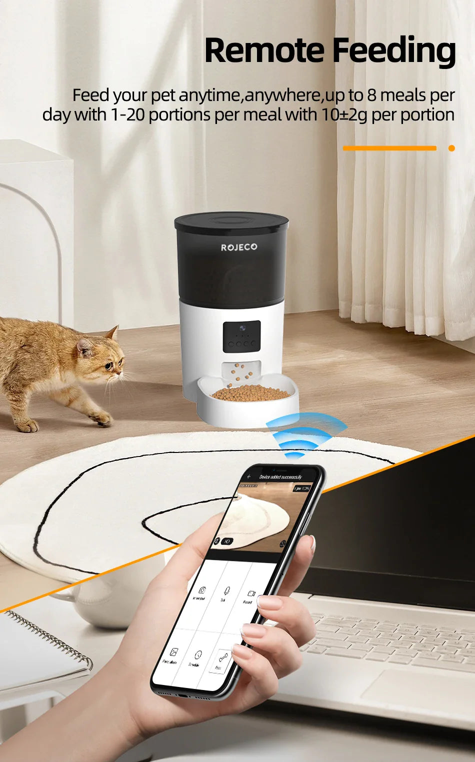 Automatic Cat Feeder w/ Camera & Voice