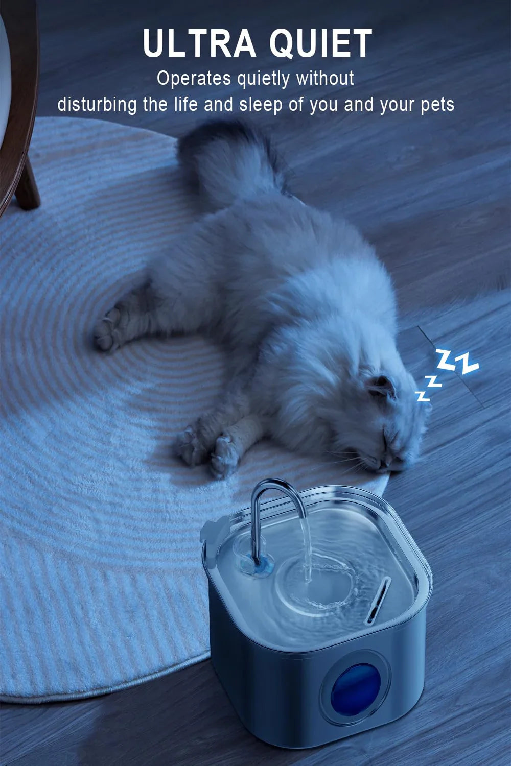 3.2L Stainless Steel Pet Water Feeder