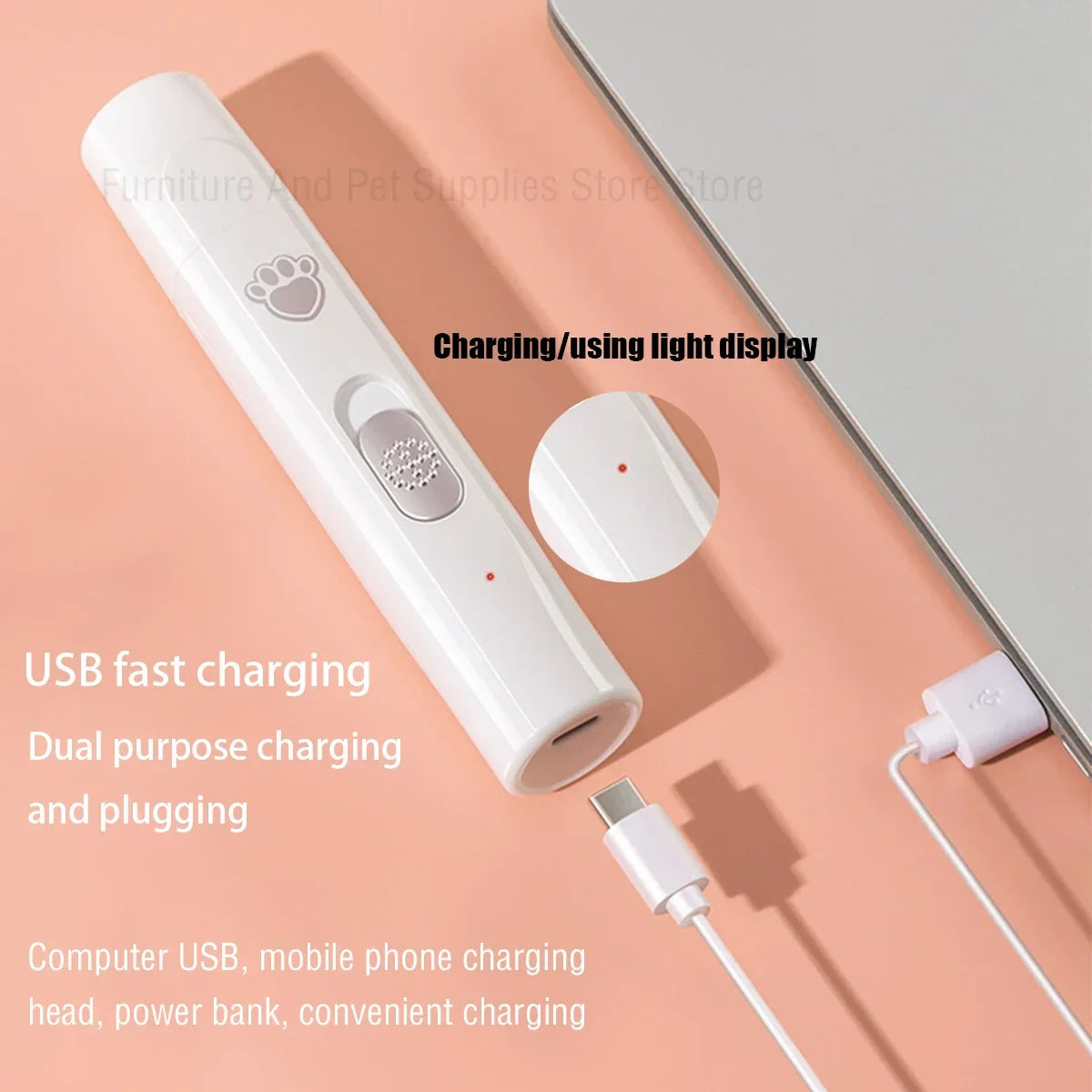 Electric Dog Nail Grinder – USB Rechargeable