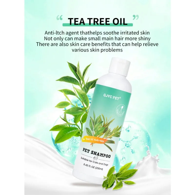 Tea Tree Oil Pet Shampoo – Anti-Itch & Odor-Relief Bath Wash