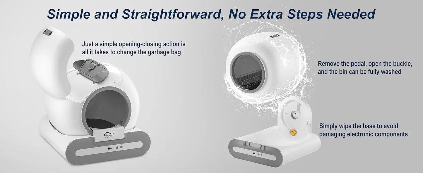 Smart Automatic Cat Litter Box w/ App