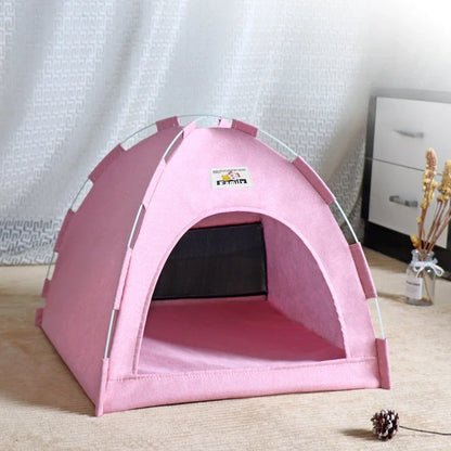 Foldable Cat & Dog Tent House – Breathable Outdoor Portable Pet Bed