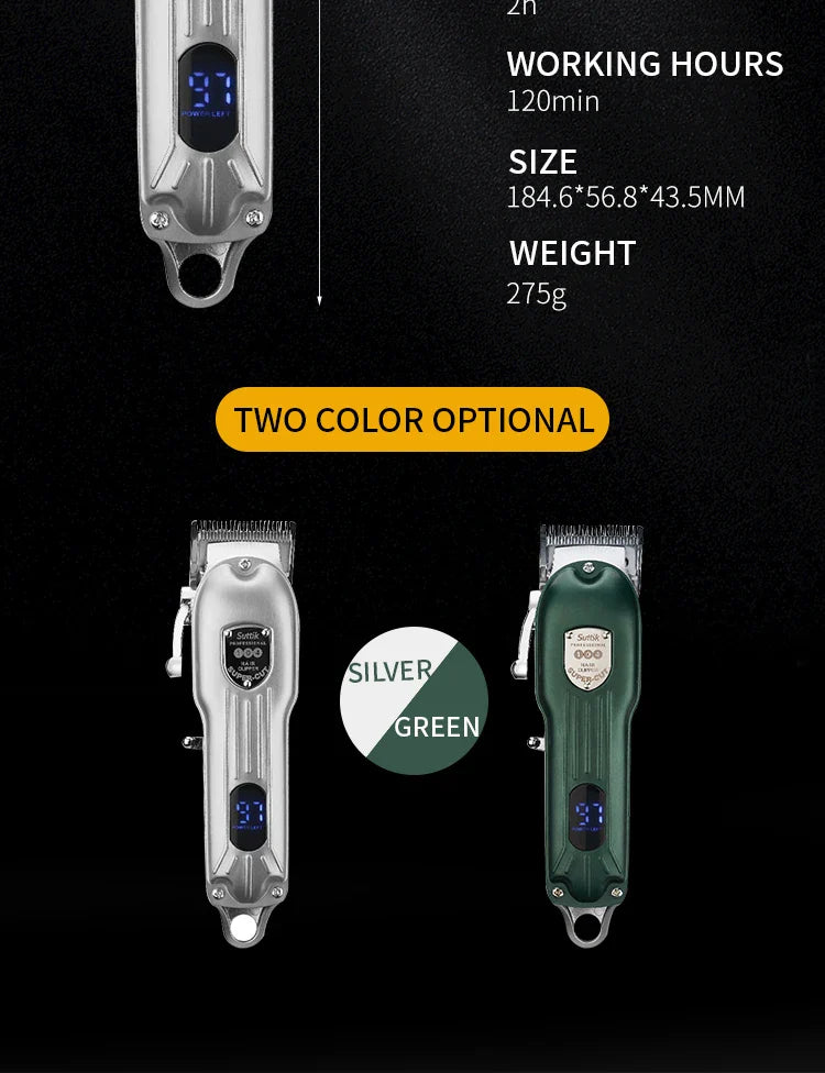 Professional Dog Hair Clipper – All-Metal Rechargeable Low-Noise Trimmer