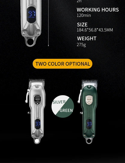 Professional Dog Hair Clipper – All-Metal Rechargeable Low-Noise Trimmer