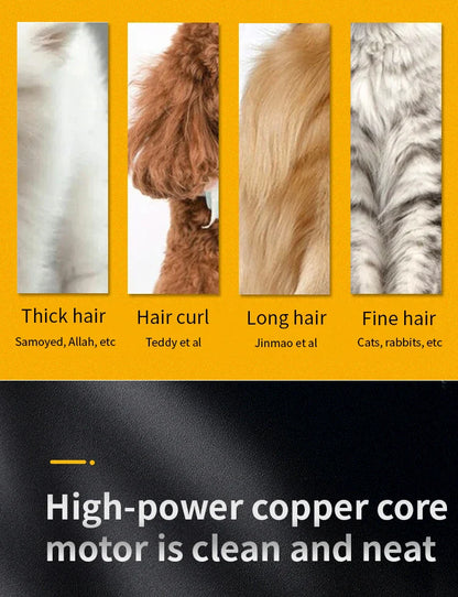 Professional Dog Hair Clipper – All-Metal Rechargeable Low-Noise Trimmer