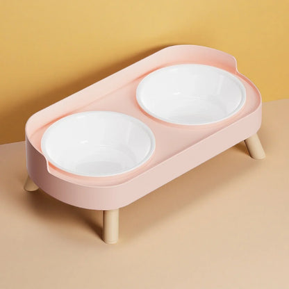Elevated Dual Pet Feeder w/ Neck Support