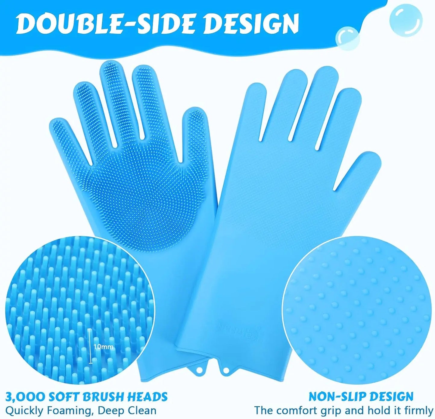 Pet Grooming Silicone Gloves – Hair Removal