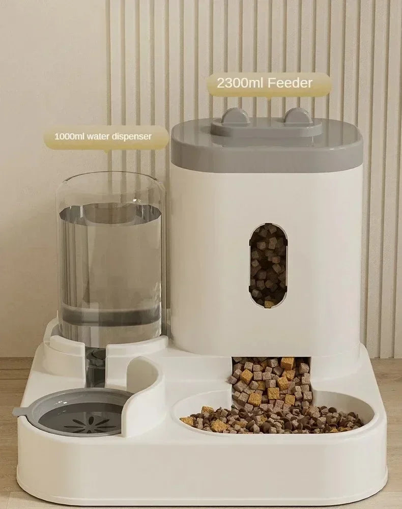 Automatic Pet Feeder & Water Fountain – Large Capacity Dispenser Set
