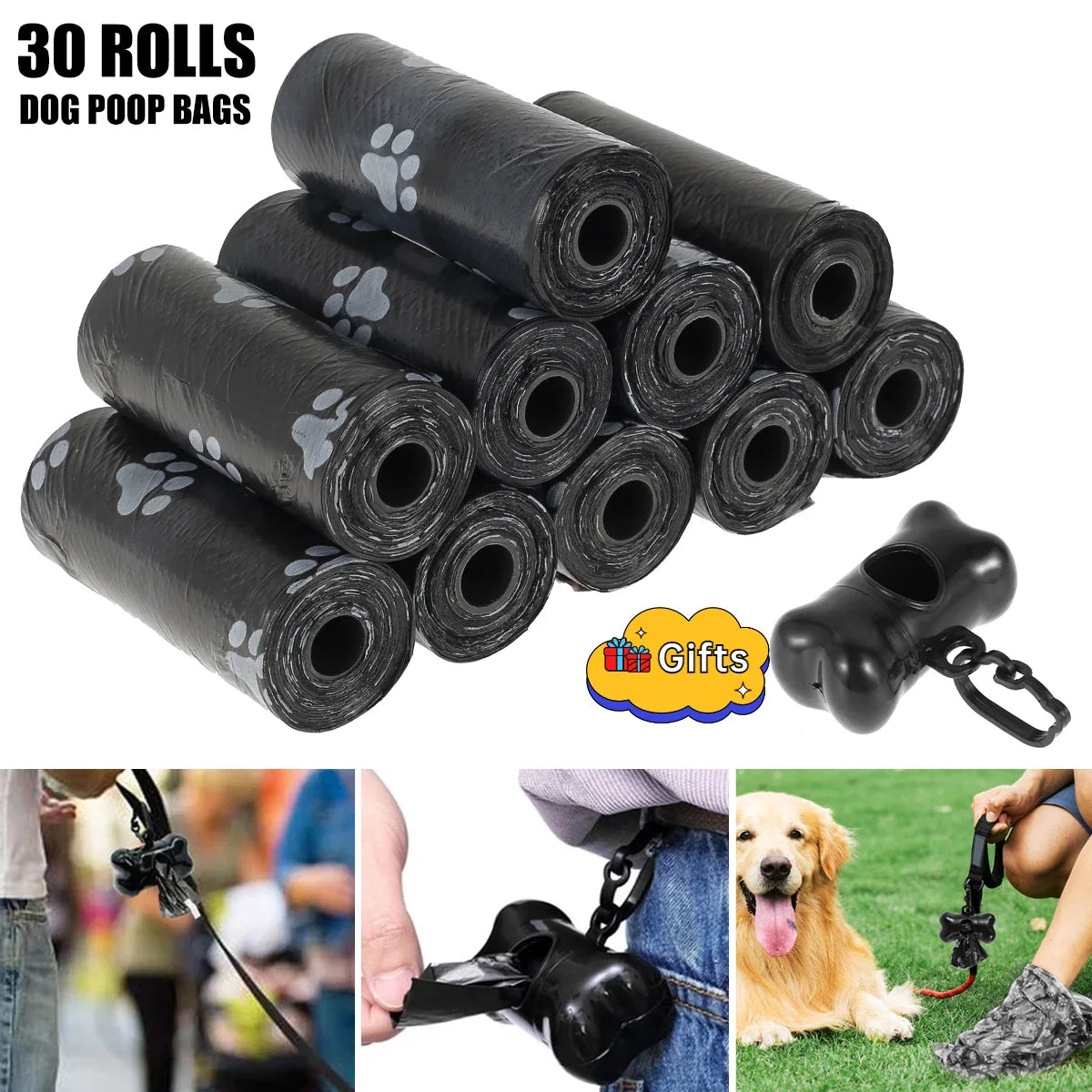 Dog Poop Bags 10/30/50 Roll – Bone Design