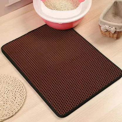 Double-Layer Cat Litter Mat – Waterproof