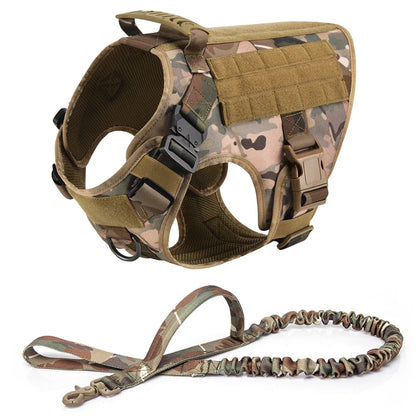 Tactical Dog Harness & Leash – Large Breeds