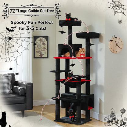 Large Cat Tree & Tower – Multi-Level with Hammock, Condos & Scratching Posts