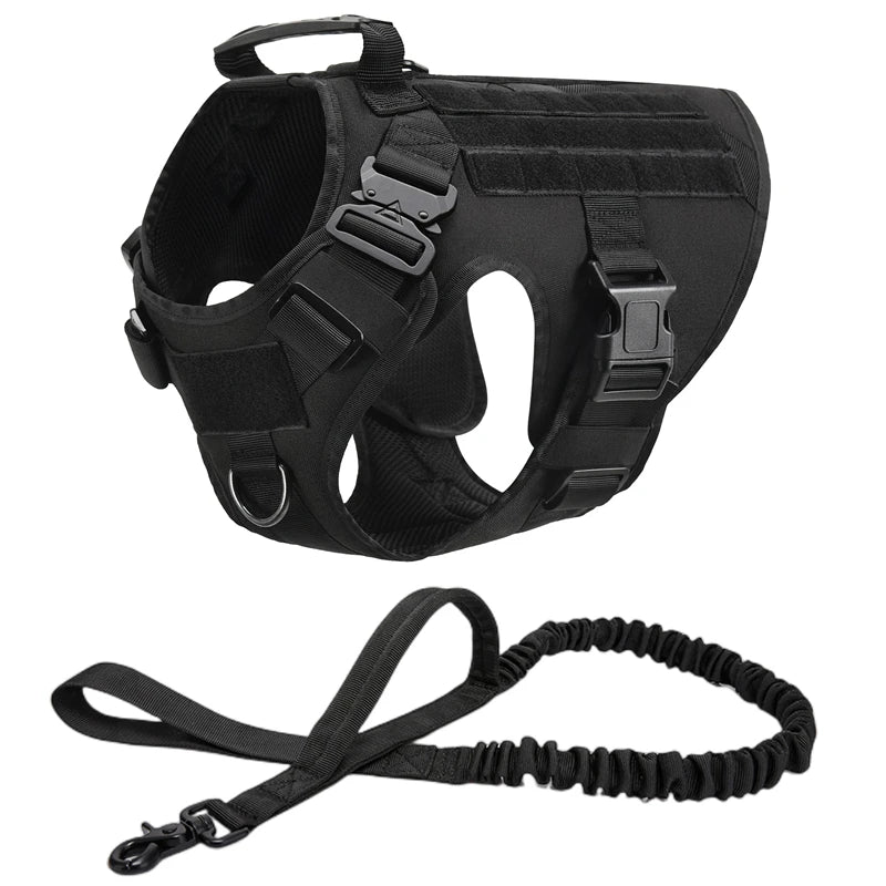Tactical Dog Harness & Leash – Large Breeds