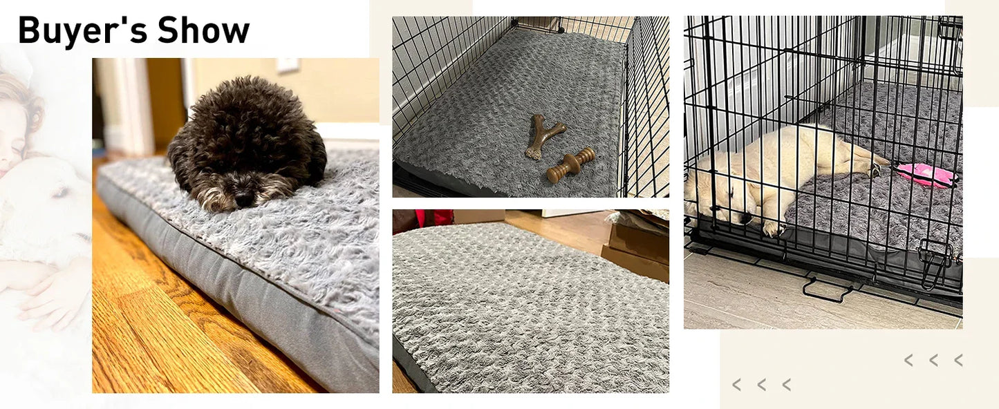 Jumbo Waterproof Dog Bed – Extra Large Washable Pet Bed with Removable Cover (47×29)