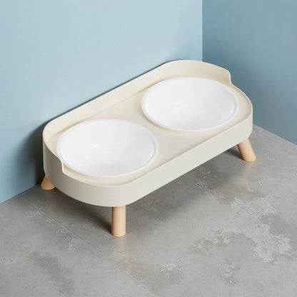 Elevated Dual Pet Feeder w/ Neck Support