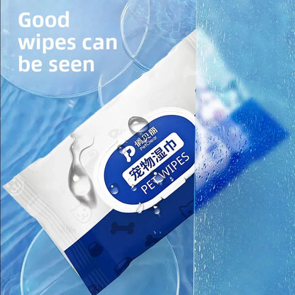 Wash-Free Pet Bath Gloves – 80pcs Disposable