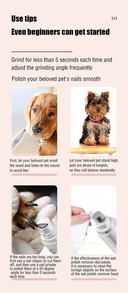 Electric Dog Nail Grinder – USB Rechargeable