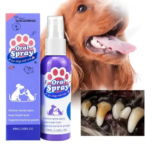 Pet Teeth Cleaning Spray – Anti-Tartar & Bad Breath Oral Care