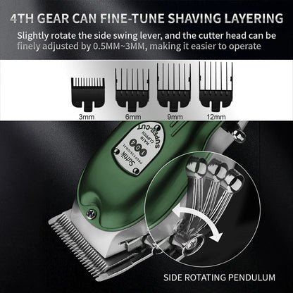 Professional Dog Hair Clipper – All-Metal Rechargeable Low-Noise Trimmer