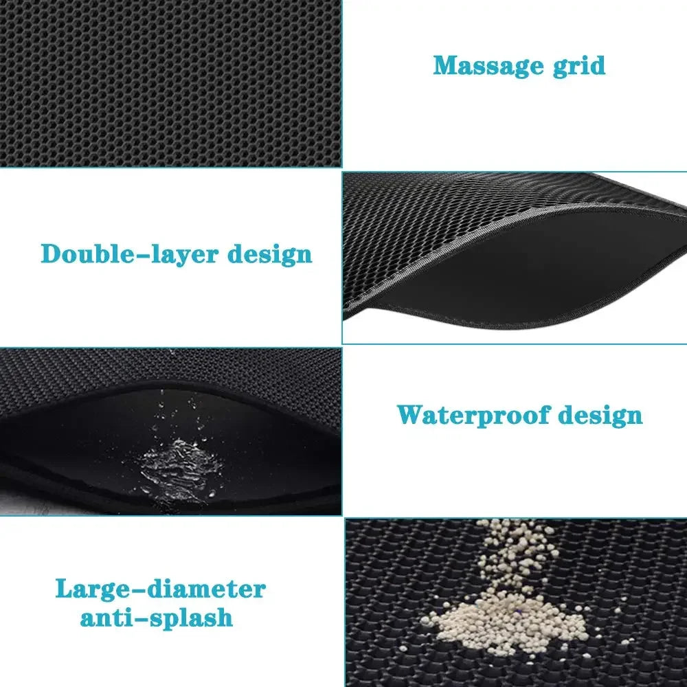 Double-Layer Cat Litter Mat – Waterproof