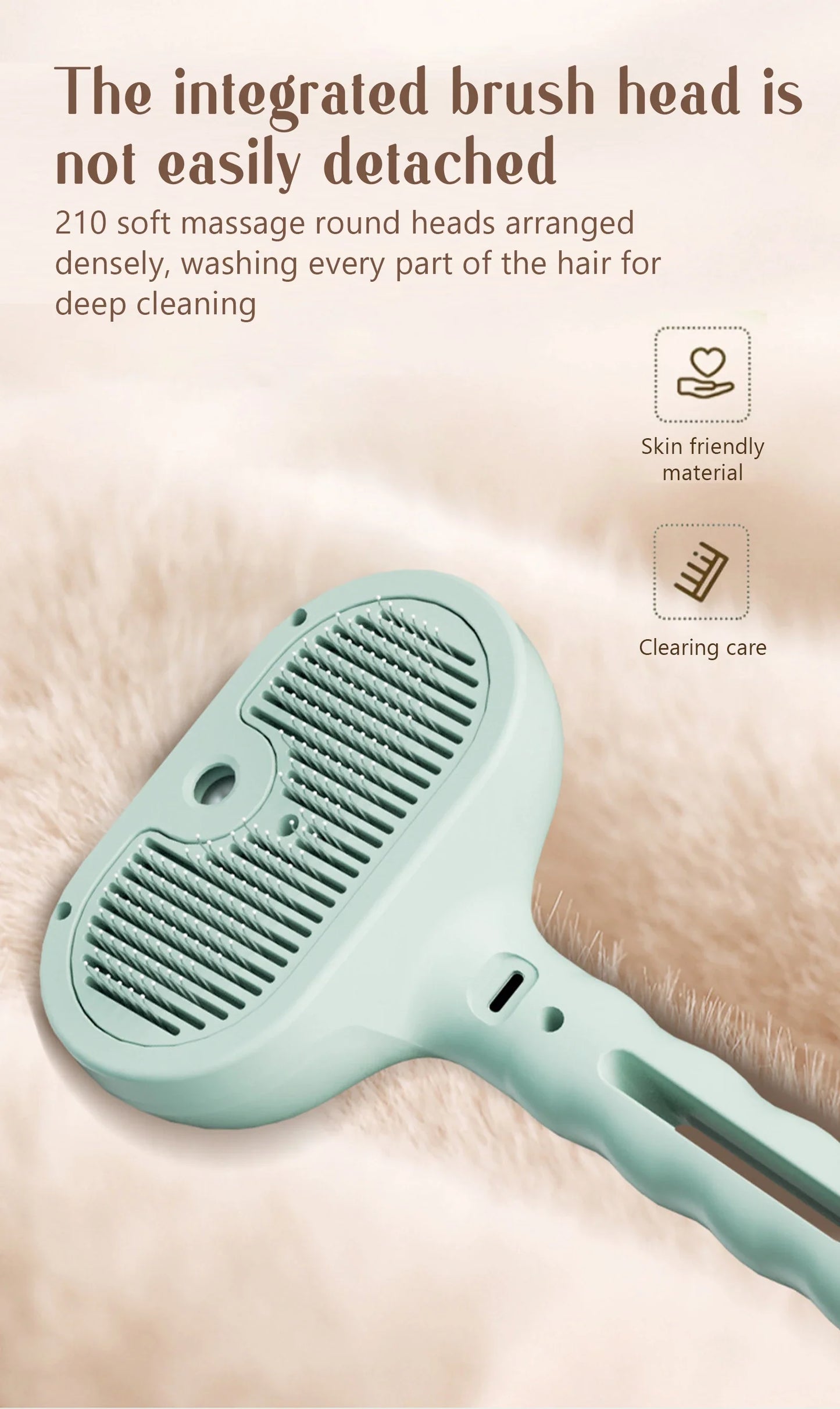 USB Dog Steam Massage Comb – Soft Teeth