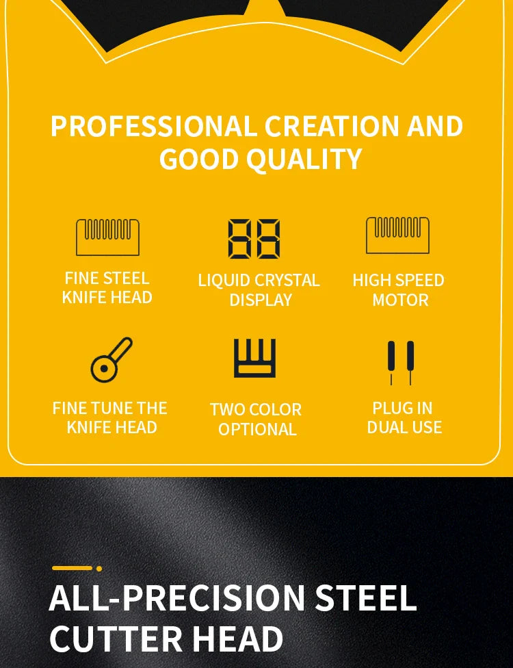 Professional Dog Hair Clipper – All-Metal Rechargeable Low-Noise Trimmer