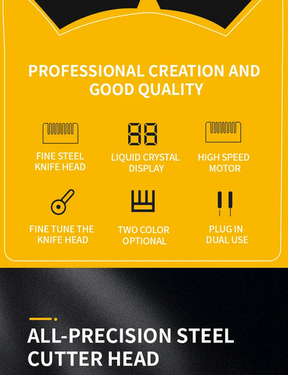 Professional Dog Hair Clipper – All-Metal Rechargeable Low-Noise Trimmer