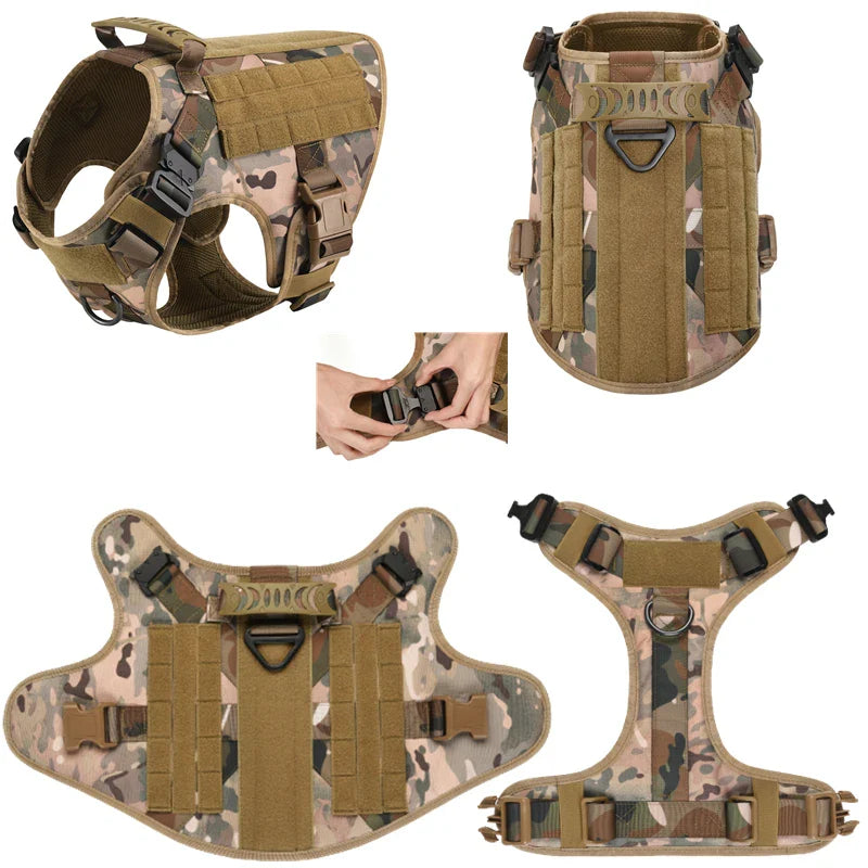 Tactical Dog Harness & Leash – Large Breeds