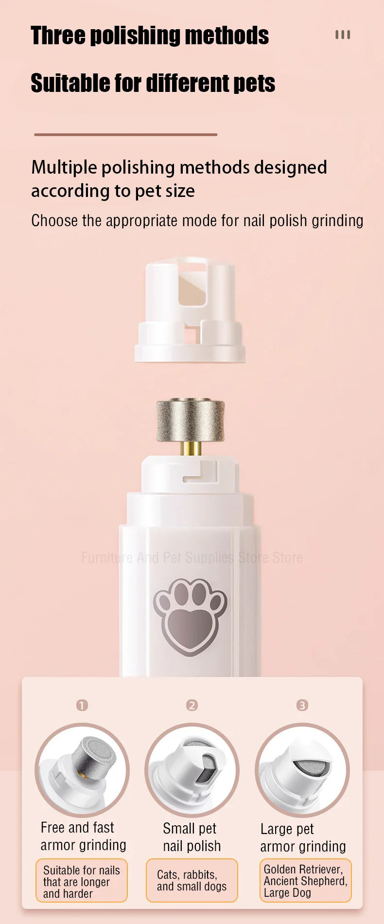 Electric Dog Nail Grinder – USB Rechargeable