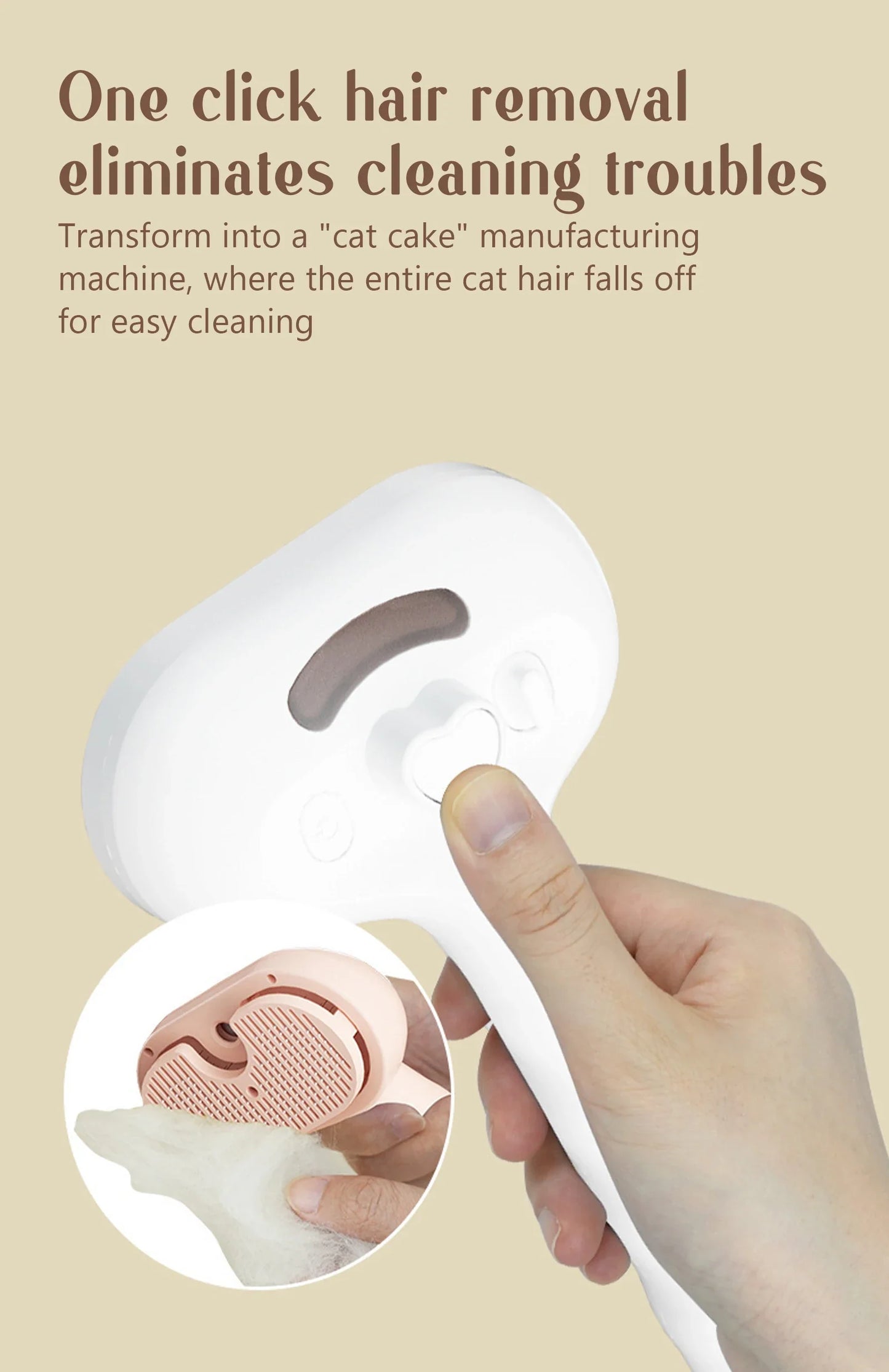 USB Dog Steam Massage Comb – Soft Teeth