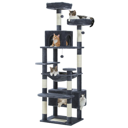 Large Cat Tree & Tower – Multi-Level with Hammock, Condos & Scratching Posts