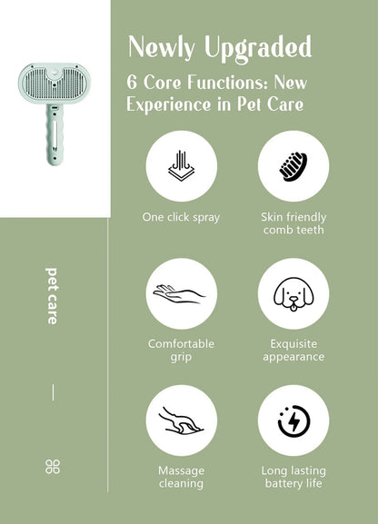 USB Dog Steam Massage Comb – Soft Teeth