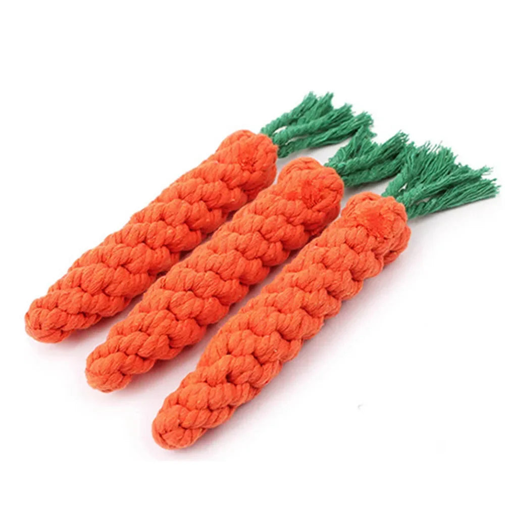 Carrot Dog Bite Rope – Chew & Teeth Cleaning Toy