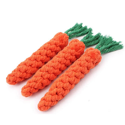 Carrot Dog Bite Rope – Chew & Teeth Cleaning Toy