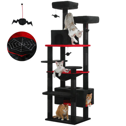 Large Cat Tree & Tower – Multi-Level with Hammock, Condos & Scratching Posts