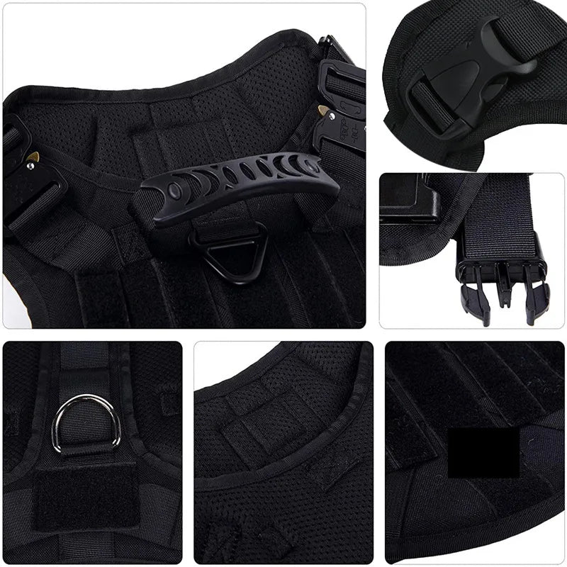 Tactical Dog Harness & Leash – Large Breeds