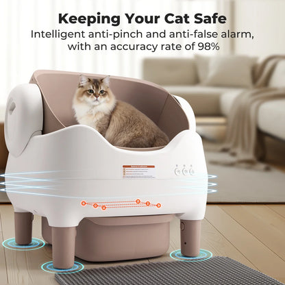 Self-Cleaning Automatic Cat Litter Box – APP Control & Odor-Free Bin