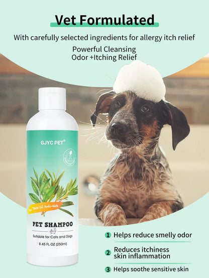 Tea Tree Oil Pet Shampoo – Anti-Itch & Odor-Relief Bath Wash