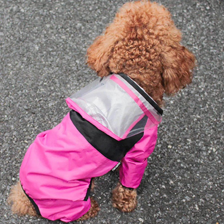 The Dog Face Waterproof Raincoat – Reflective Jumpsuit for Dogs