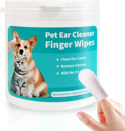 Pet Ear Wipes – Finger Pads for Cats & Dogs