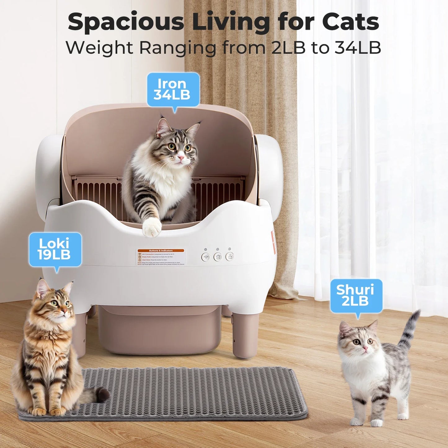 Self-Cleaning Automatic Cat Litter Box – APP Control & Odor-Free Bin