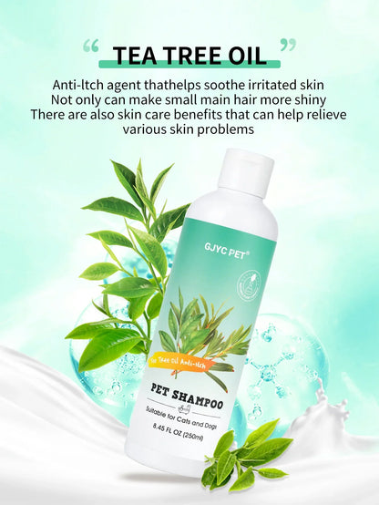 Tea Tree Oil Pet Shampoo – Anti-Itch & Odor-Relief Bath Wash