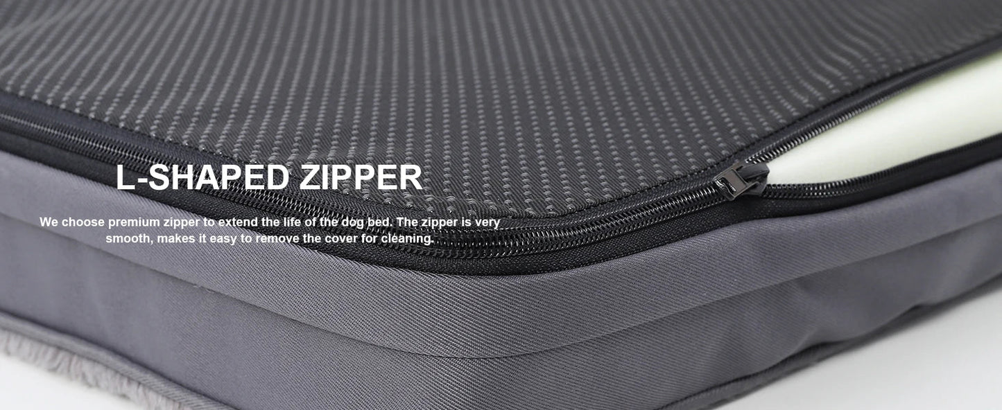 Jumbo Waterproof Dog Bed – Extra Large Washable Pet Bed with Removable Cover (47×29)