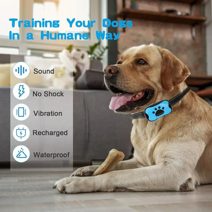 Anti-Bark Dog Training Collar – Rechargeable Ultrasonic Device