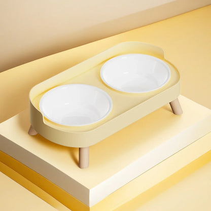 Elevated Dual Pet Feeder w/ Neck Support