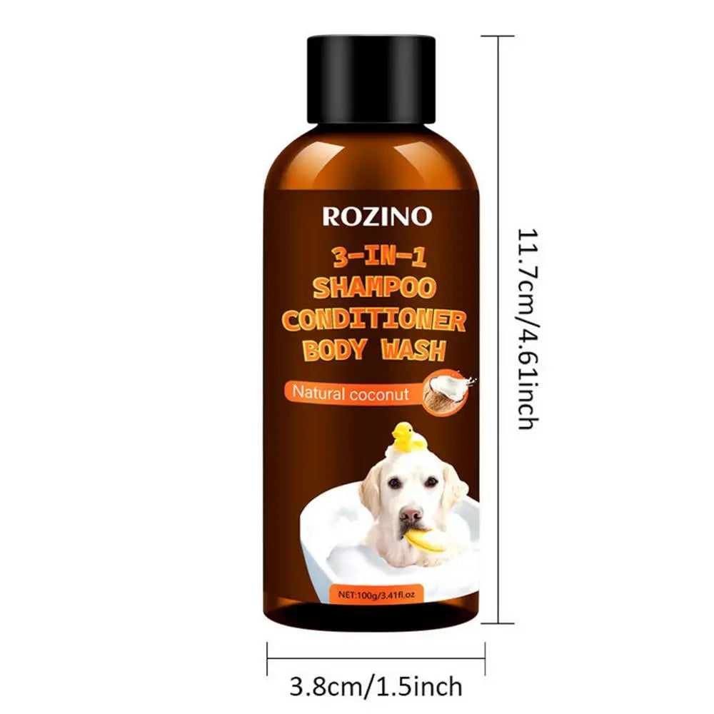 3-in-1 Dog Shampoo & Conditioner – Organic Coconut Odor Eliminator