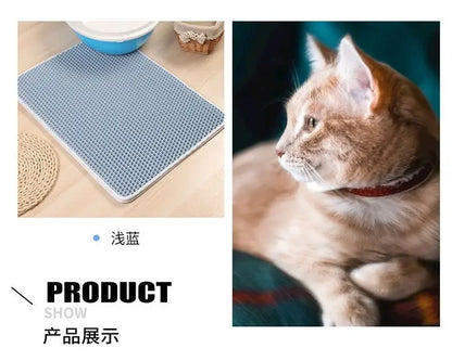 Double-Layer Cat Litter Mat – Waterproof